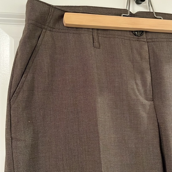 REITMANS brown wide leg cuffed dress pants - Picture 3 of 6